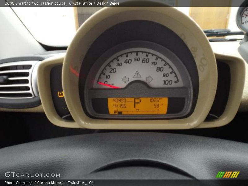 Crystal White / Design Beige 2008 Smart fortwo passion coupe