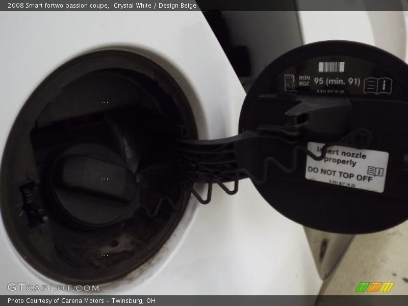 Crystal White / Design Beige 2008 Smart fortwo passion coupe