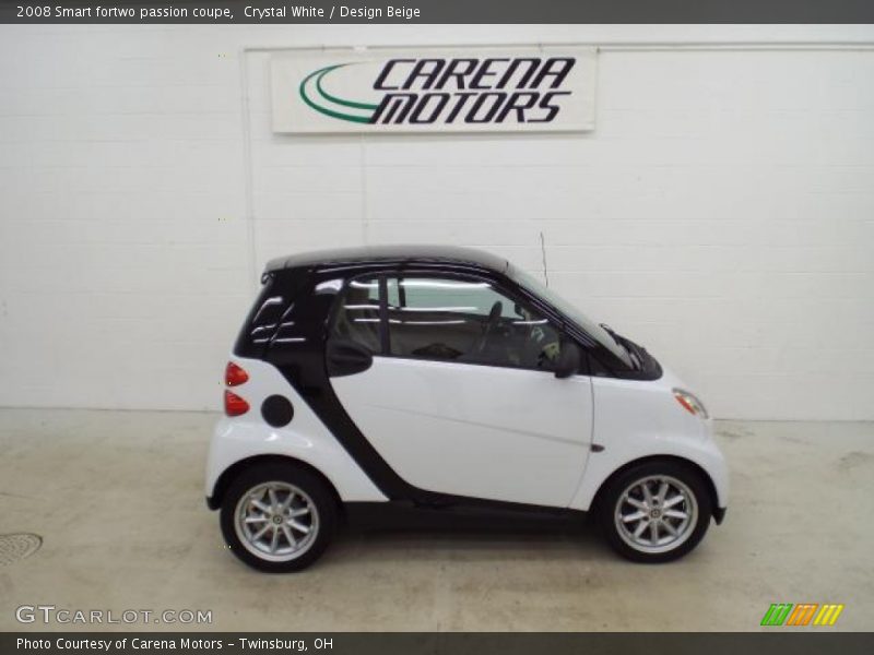 Crystal White / Design Beige 2008 Smart fortwo passion coupe