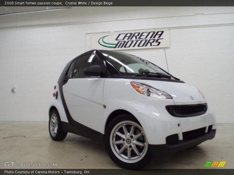 Crystal White / Design Beige 2008 Smart fortwo passion coupe