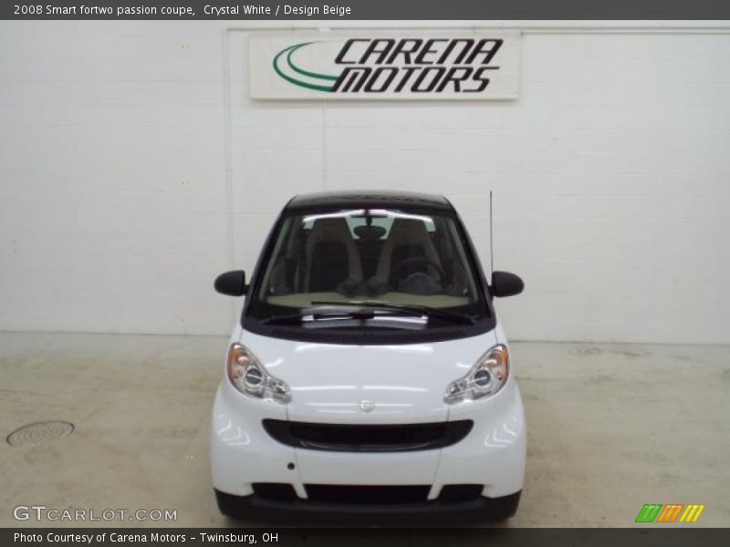 Crystal White / Design Beige 2008 Smart fortwo passion coupe