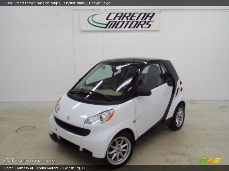 Crystal White / Design Beige 2008 Smart fortwo passion coupe