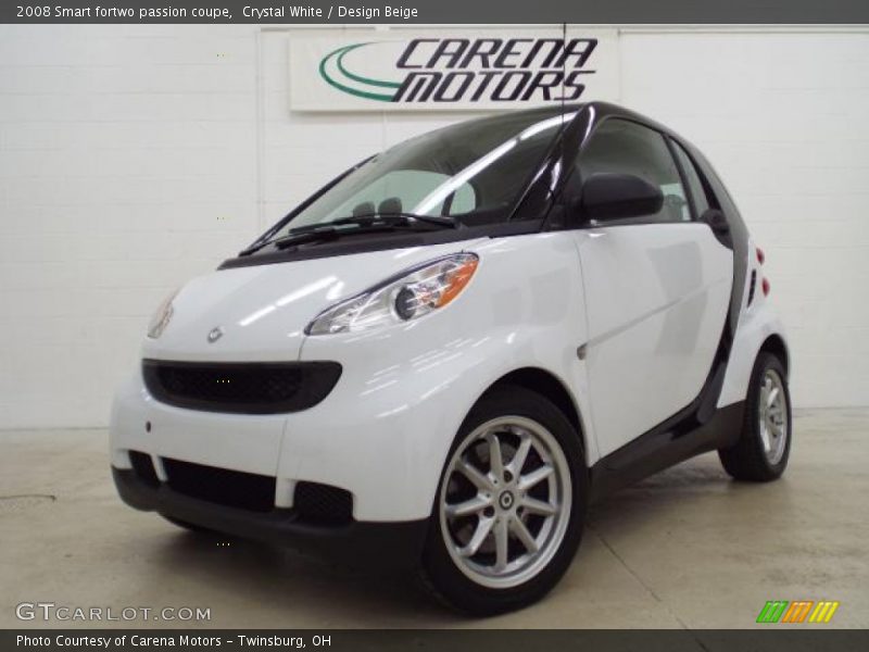 Crystal White / Design Beige 2008 Smart fortwo passion coupe