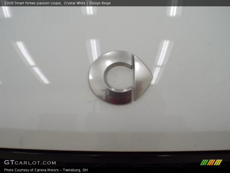 Crystal White / Design Beige 2008 Smart fortwo passion coupe