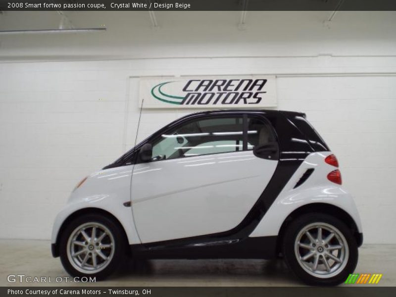 Crystal White / Design Beige 2008 Smart fortwo passion coupe