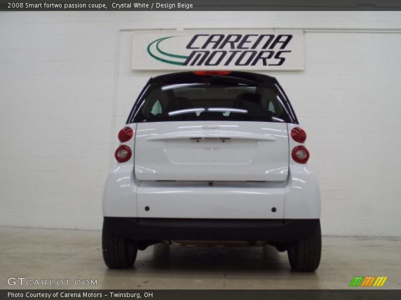 Crystal White / Design Beige 2008 Smart fortwo passion coupe