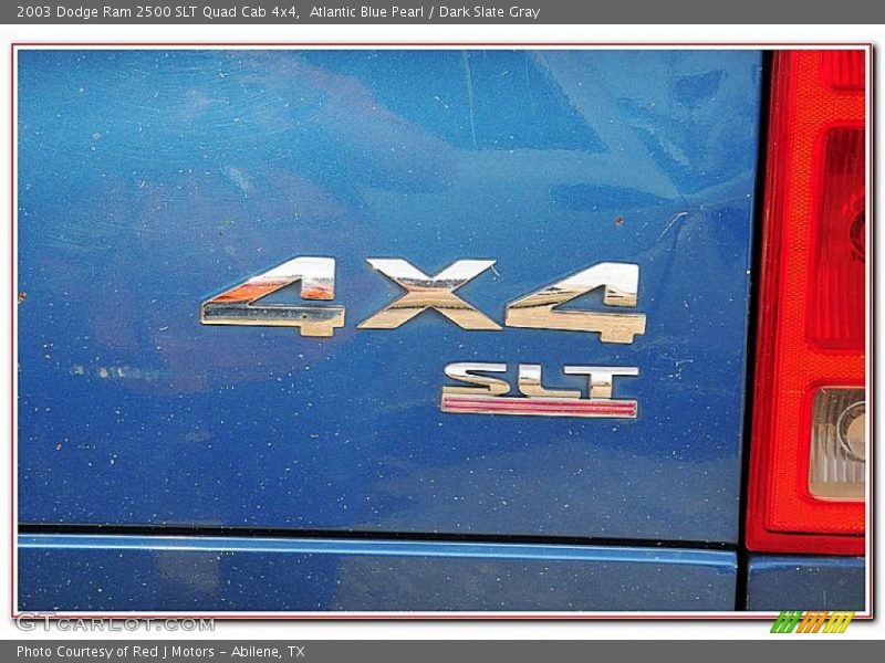 Atlantic Blue Pearl / Dark Slate Gray 2003 Dodge Ram 2500 SLT Quad Cab 4x4