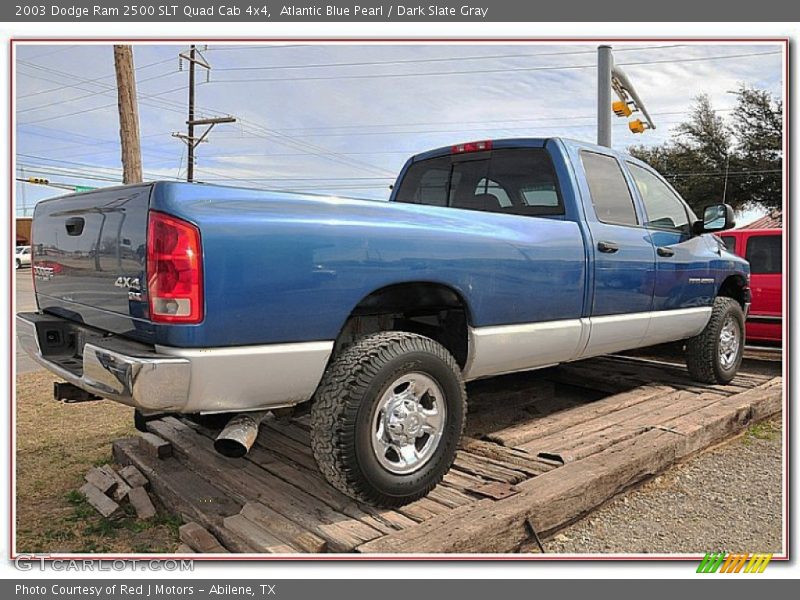 Atlantic Blue Pearl / Dark Slate Gray 2003 Dodge Ram 2500 SLT Quad Cab 4x4