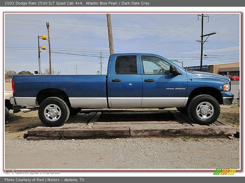 Atlantic Blue Pearl / Dark Slate Gray 2003 Dodge Ram 2500 SLT Quad Cab 4x4