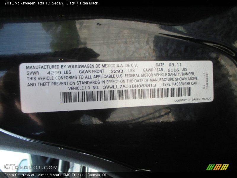 Black / Titan Black 2011 Volkswagen Jetta TDI Sedan