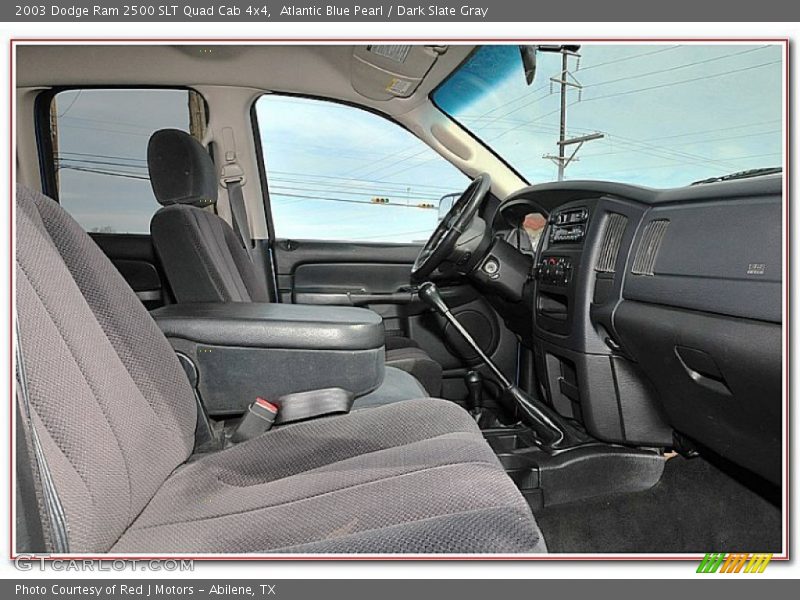 Atlantic Blue Pearl / Dark Slate Gray 2003 Dodge Ram 2500 SLT Quad Cab 4x4