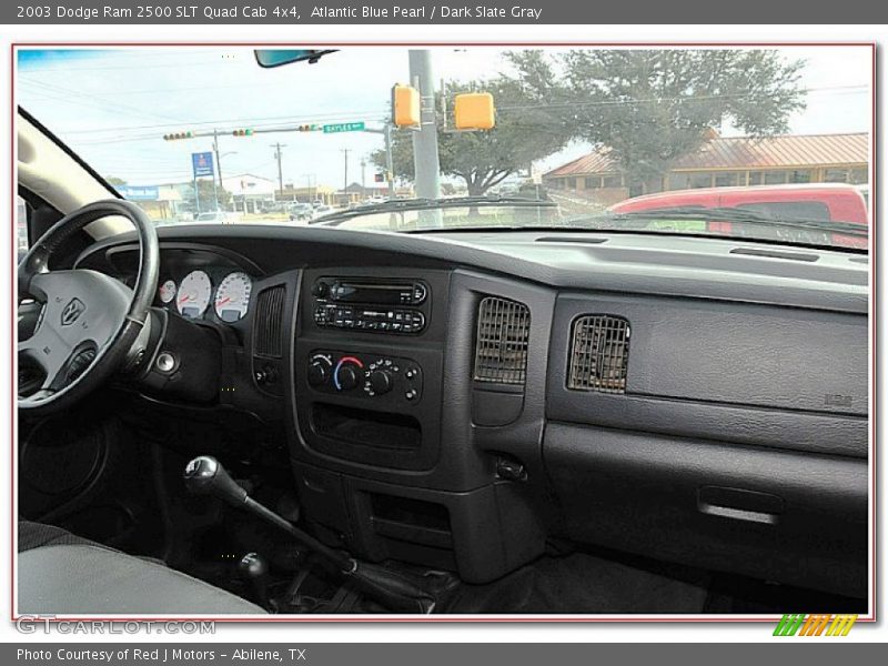 Atlantic Blue Pearl / Dark Slate Gray 2003 Dodge Ram 2500 SLT Quad Cab 4x4