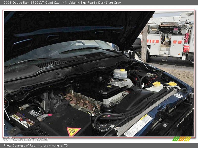 Atlantic Blue Pearl / Dark Slate Gray 2003 Dodge Ram 2500 SLT Quad Cab 4x4