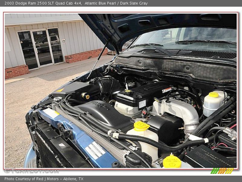 Atlantic Blue Pearl / Dark Slate Gray 2003 Dodge Ram 2500 SLT Quad Cab 4x4
