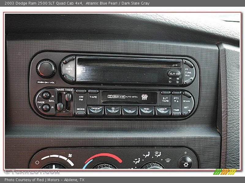 Atlantic Blue Pearl / Dark Slate Gray 2003 Dodge Ram 2500 SLT Quad Cab 4x4
