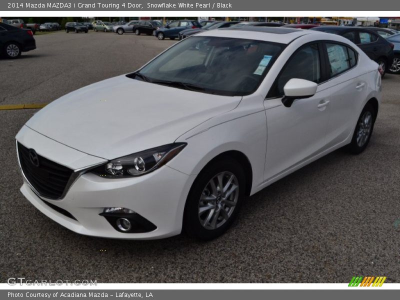 Snowflake White Pearl / Black 2014 Mazda MAZDA3 i Grand Touring 4 Door