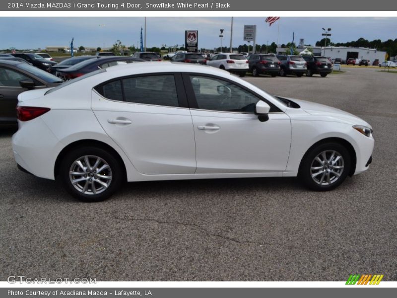 Snowflake White Pearl / Black 2014 Mazda MAZDA3 i Grand Touring 4 Door