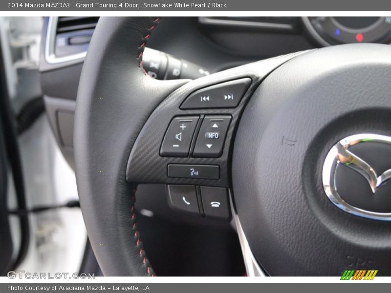 Snowflake White Pearl / Black 2014 Mazda MAZDA3 i Grand Touring 4 Door