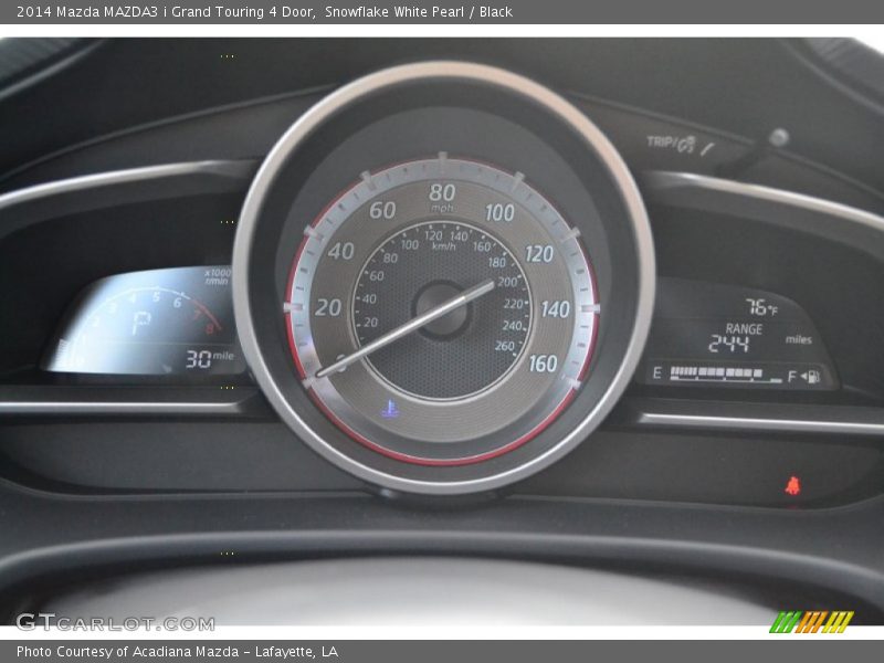 Snowflake White Pearl / Black 2014 Mazda MAZDA3 i Grand Touring 4 Door