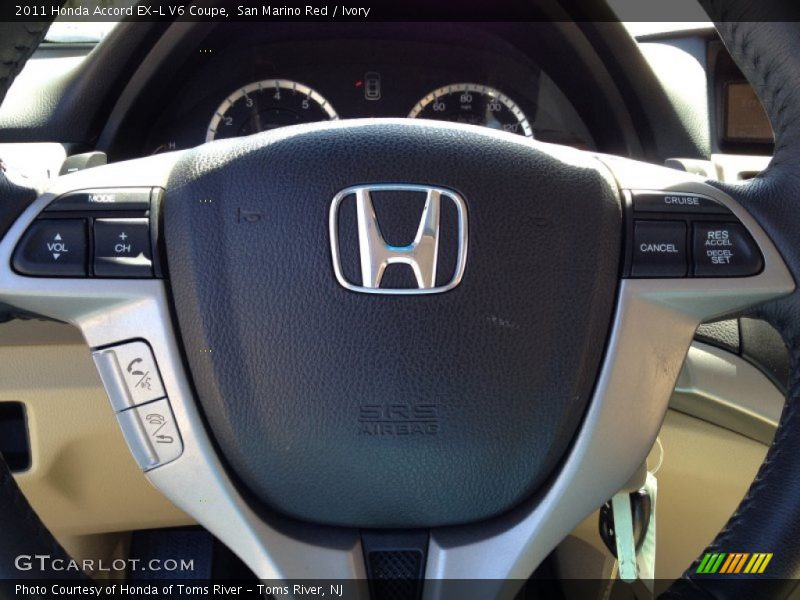 San Marino Red / Ivory 2011 Honda Accord EX-L V6 Coupe