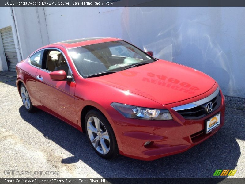 San Marino Red / Ivory 2011 Honda Accord EX-L V6 Coupe