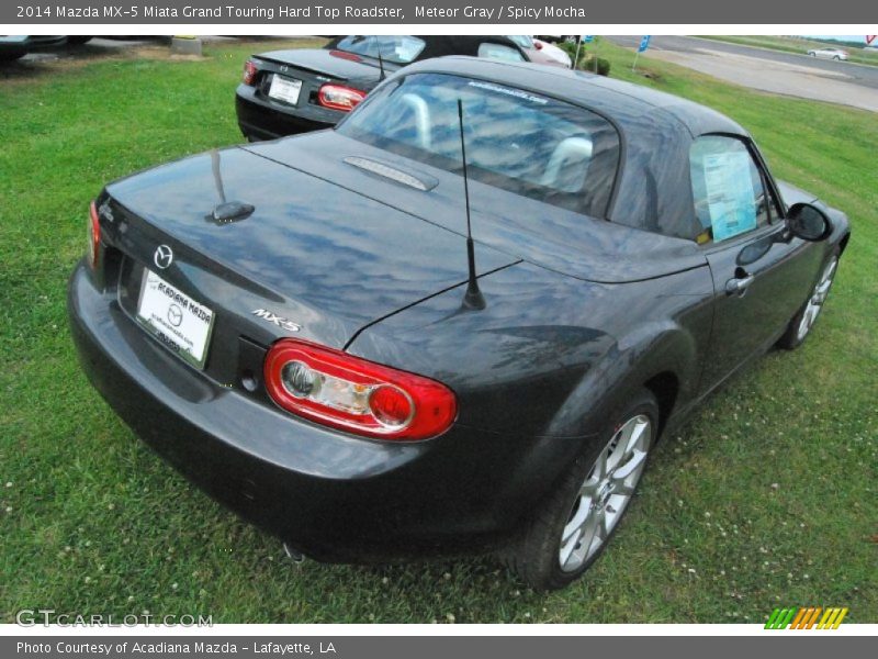 Meteor Gray / Spicy Mocha 2014 Mazda MX-5 Miata Grand Touring Hard Top Roadster