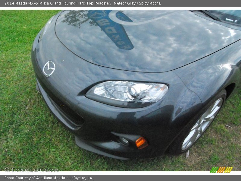 Meteor Gray / Spicy Mocha 2014 Mazda MX-5 Miata Grand Touring Hard Top Roadster
