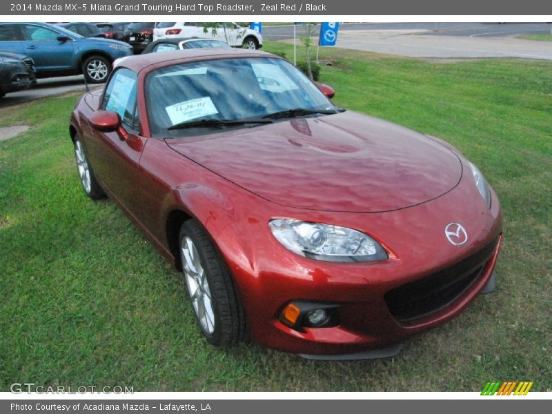 Zeal Red / Black 2014 Mazda MX-5 Miata Grand Touring Hard Top Roadster