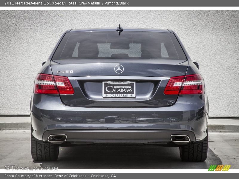 Steel Grey Metallic / Almond/Black 2011 Mercedes-Benz E 550 Sedan