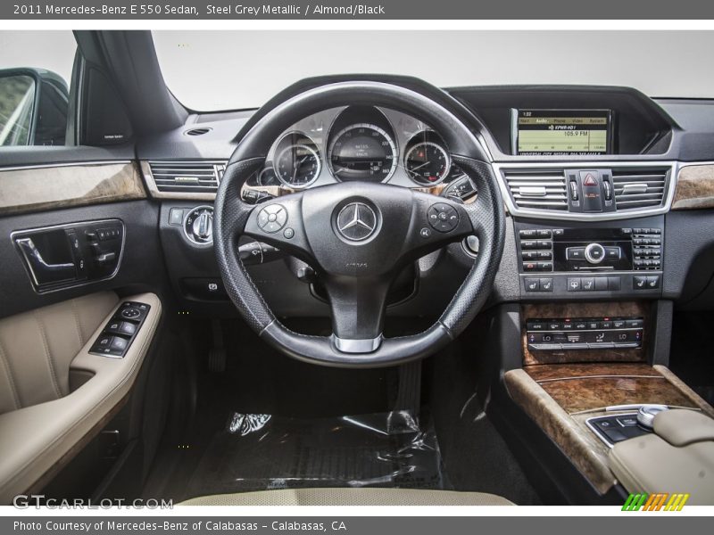 Steel Grey Metallic / Almond/Black 2011 Mercedes-Benz E 550 Sedan