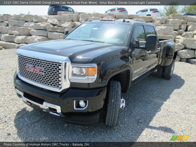 Onyx Black / Denali Cocoa/Light Cashmere 2015 GMC Sierra 3500HD Denali Crew Cab 4x4 Dual Rear Wheel