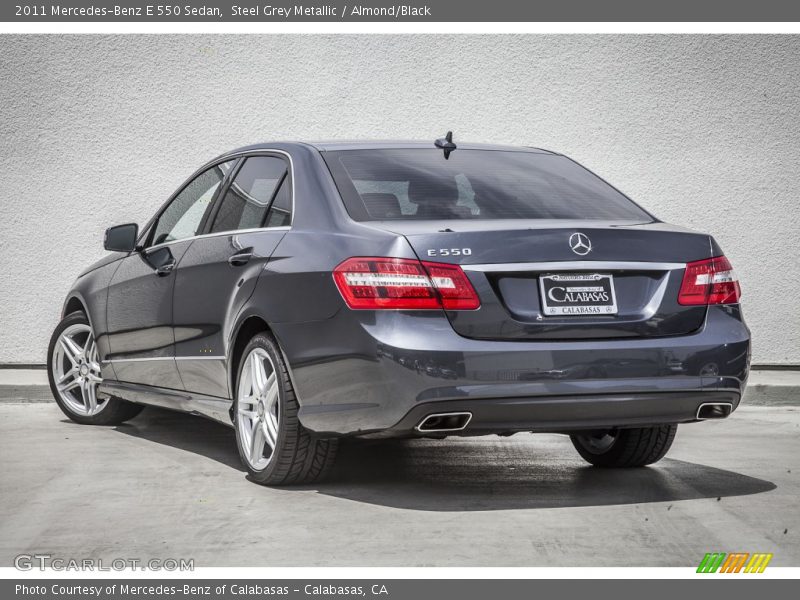 Steel Grey Metallic / Almond/Black 2011 Mercedes-Benz E 550 Sedan