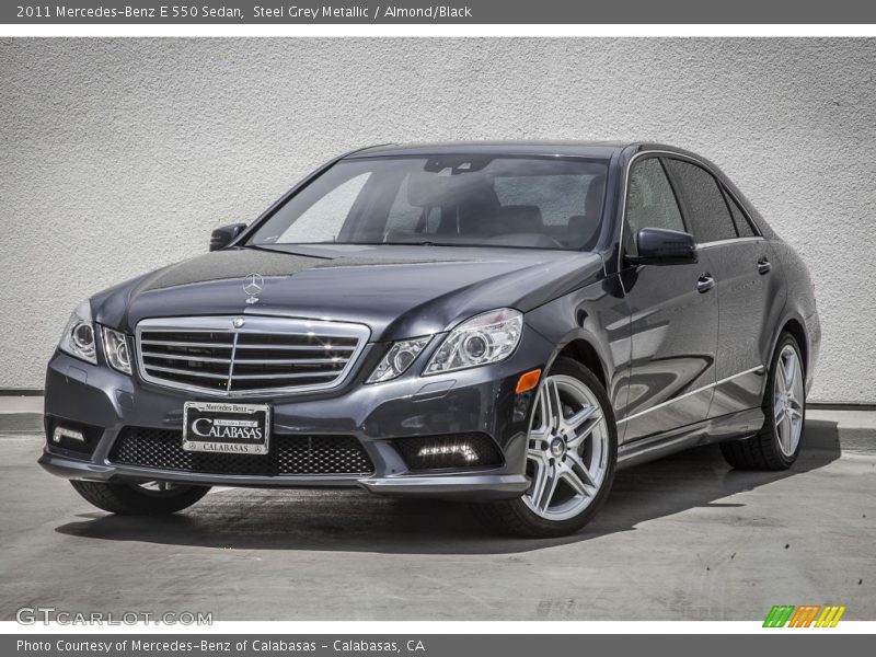 Steel Grey Metallic / Almond/Black 2011 Mercedes-Benz E 550 Sedan