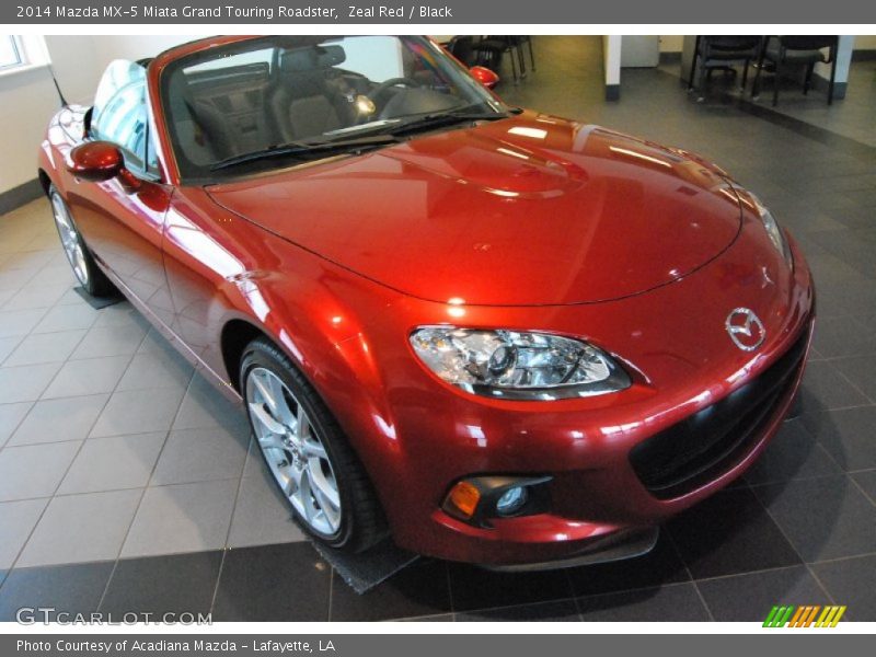 Zeal Red / Black 2014 Mazda MX-5 Miata Grand Touring Roadster