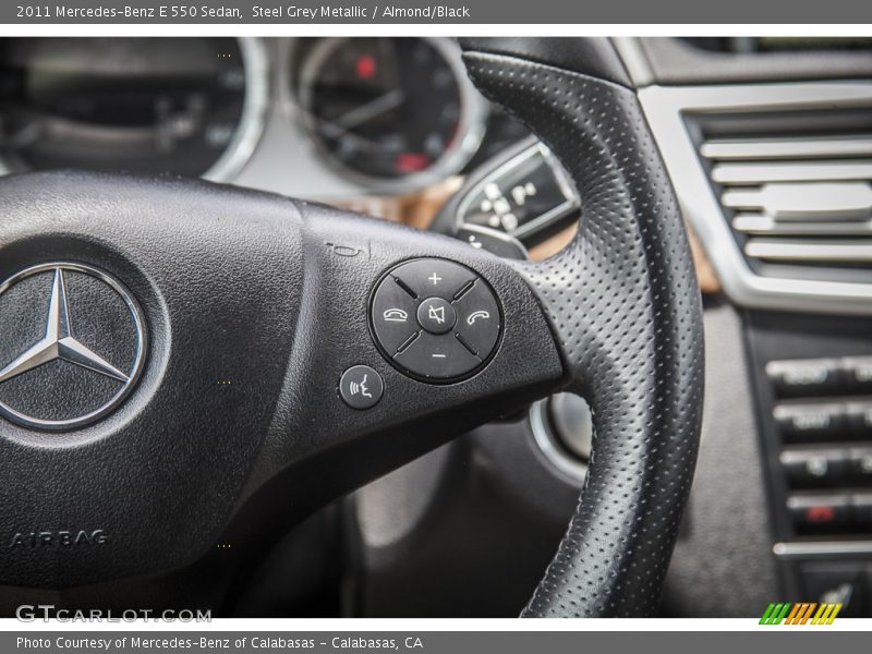 Steel Grey Metallic / Almond/Black 2011 Mercedes-Benz E 550 Sedan