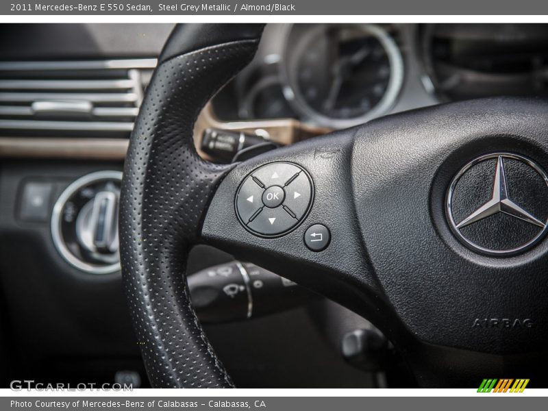 Steel Grey Metallic / Almond/Black 2011 Mercedes-Benz E 550 Sedan