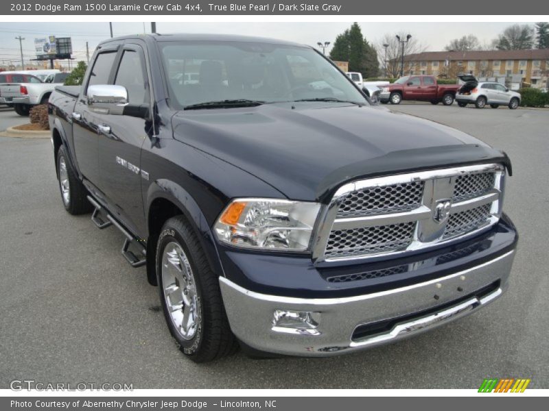 True Blue Pearl / Dark Slate Gray 2012 Dodge Ram 1500 Laramie Crew Cab 4x4