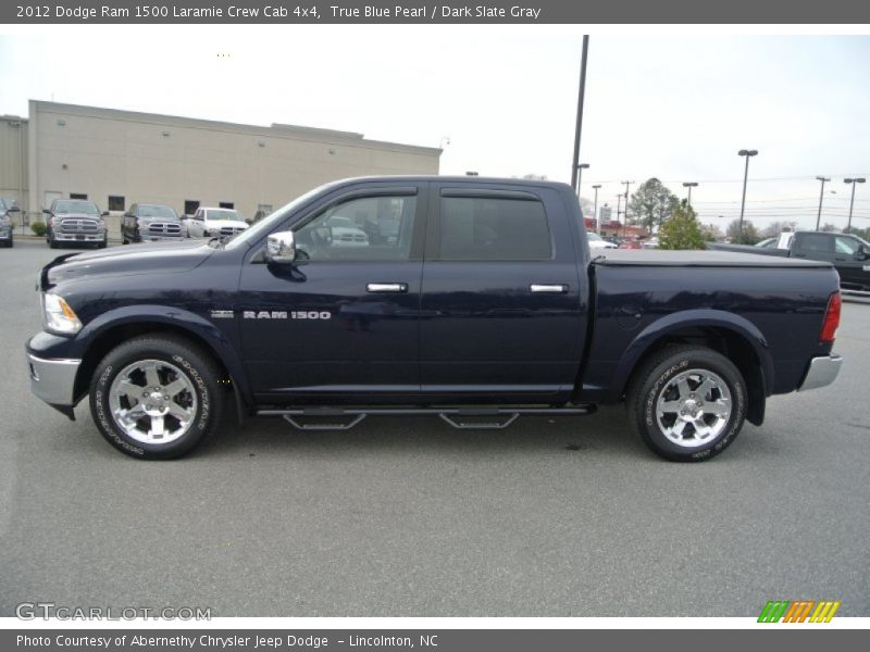 True Blue Pearl / Dark Slate Gray 2012 Dodge Ram 1500 Laramie Crew Cab 4x4