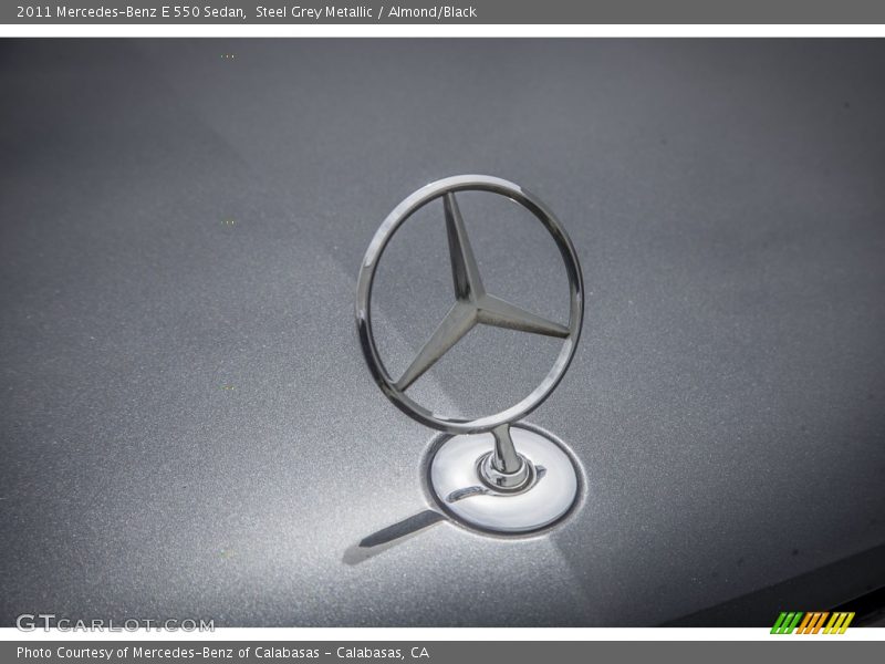 Steel Grey Metallic / Almond/Black 2011 Mercedes-Benz E 550 Sedan