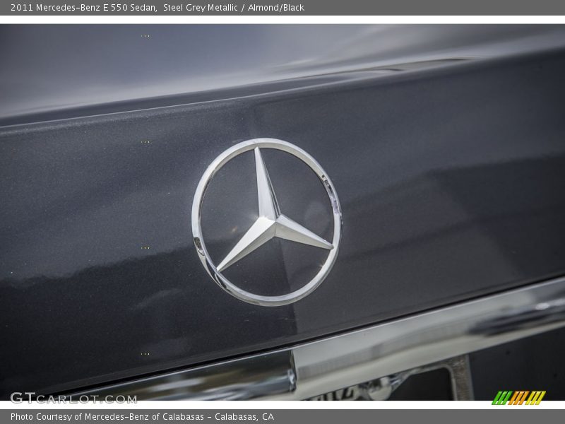 Steel Grey Metallic / Almond/Black 2011 Mercedes-Benz E 550 Sedan