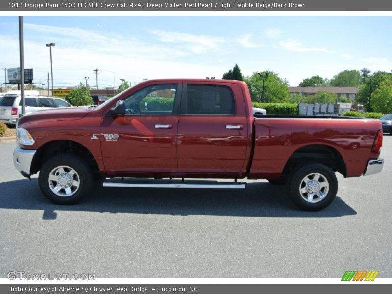 Deep Molten Red Pearl / Light Pebble Beige/Bark Brown 2012 Dodge Ram 2500 HD SLT Crew Cab 4x4