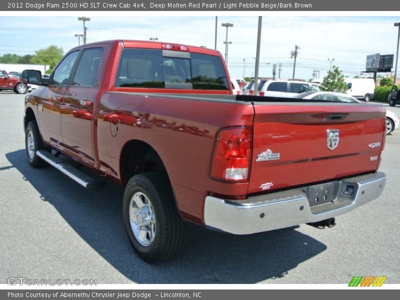 Deep Molten Red Pearl / Light Pebble Beige/Bark Brown 2012 Dodge Ram 2500 HD SLT Crew Cab 4x4