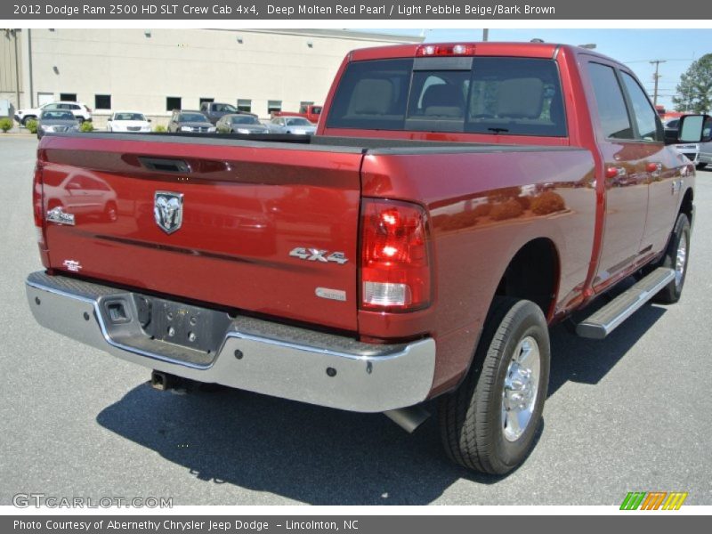 Deep Molten Red Pearl / Light Pebble Beige/Bark Brown 2012 Dodge Ram 2500 HD SLT Crew Cab 4x4