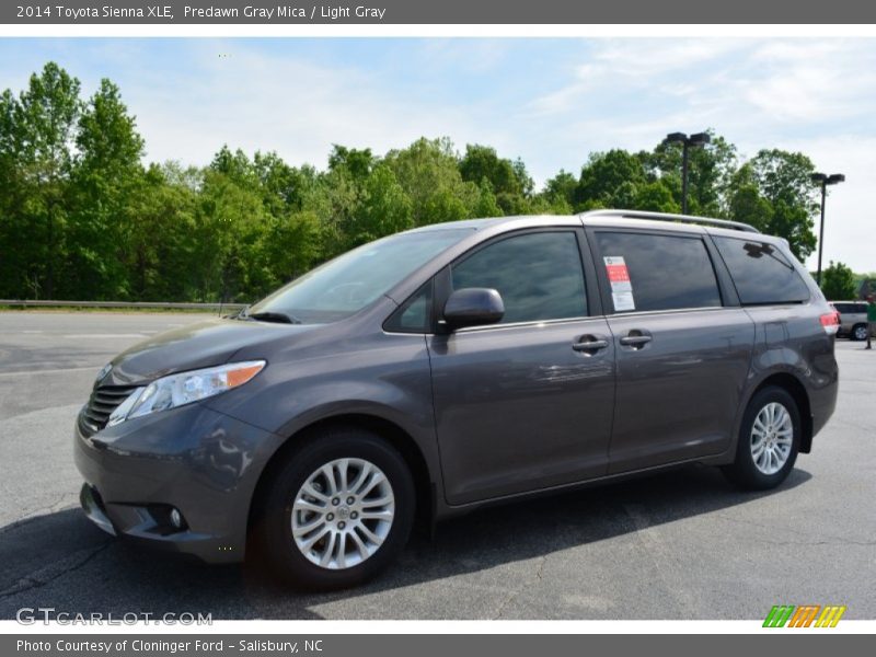 Predawn Gray Mica / Light Gray 2014 Toyota Sienna XLE