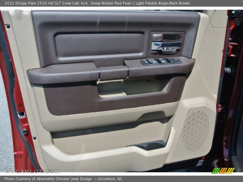 Deep Molten Red Pearl / Light Pebble Beige/Bark Brown 2012 Dodge Ram 2500 HD SLT Crew Cab 4x4