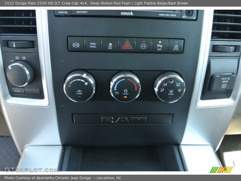 Deep Molten Red Pearl / Light Pebble Beige/Bark Brown 2012 Dodge Ram 2500 HD SLT Crew Cab 4x4