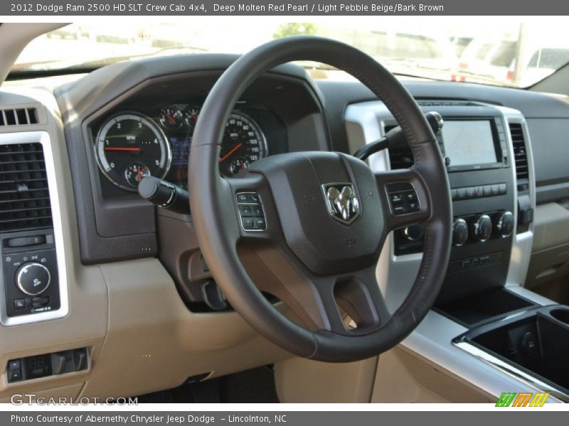 Deep Molten Red Pearl / Light Pebble Beige/Bark Brown 2012 Dodge Ram 2500 HD SLT Crew Cab 4x4