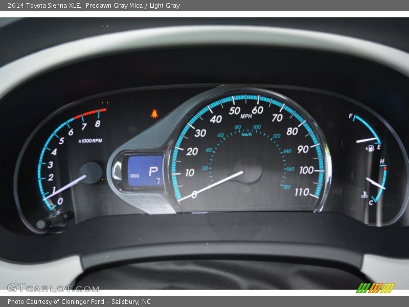 Predawn Gray Mica / Light Gray 2014 Toyota Sienna XLE