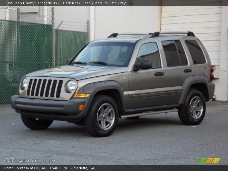 Dark Khaki Pearl / Medium Slate Gray 2005 Jeep Liberty Renegade 4x4