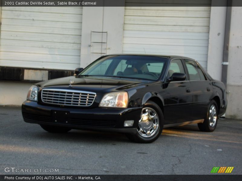 Sable Black / Oatmeal 2001 Cadillac DeVille Sedan